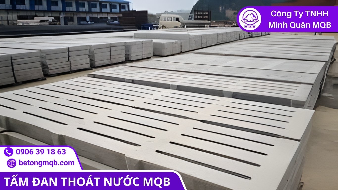 tấm đan thoát nước đúc sẵn trong dự án hạ tầng