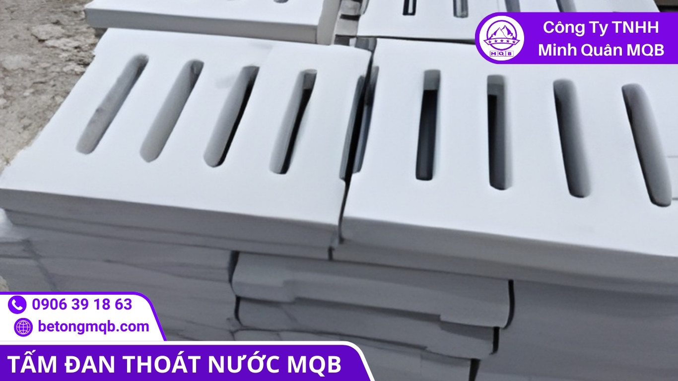 tấm đan thoát nước đúc sẵn kiểm soát chất lượng trong nhà xưởng