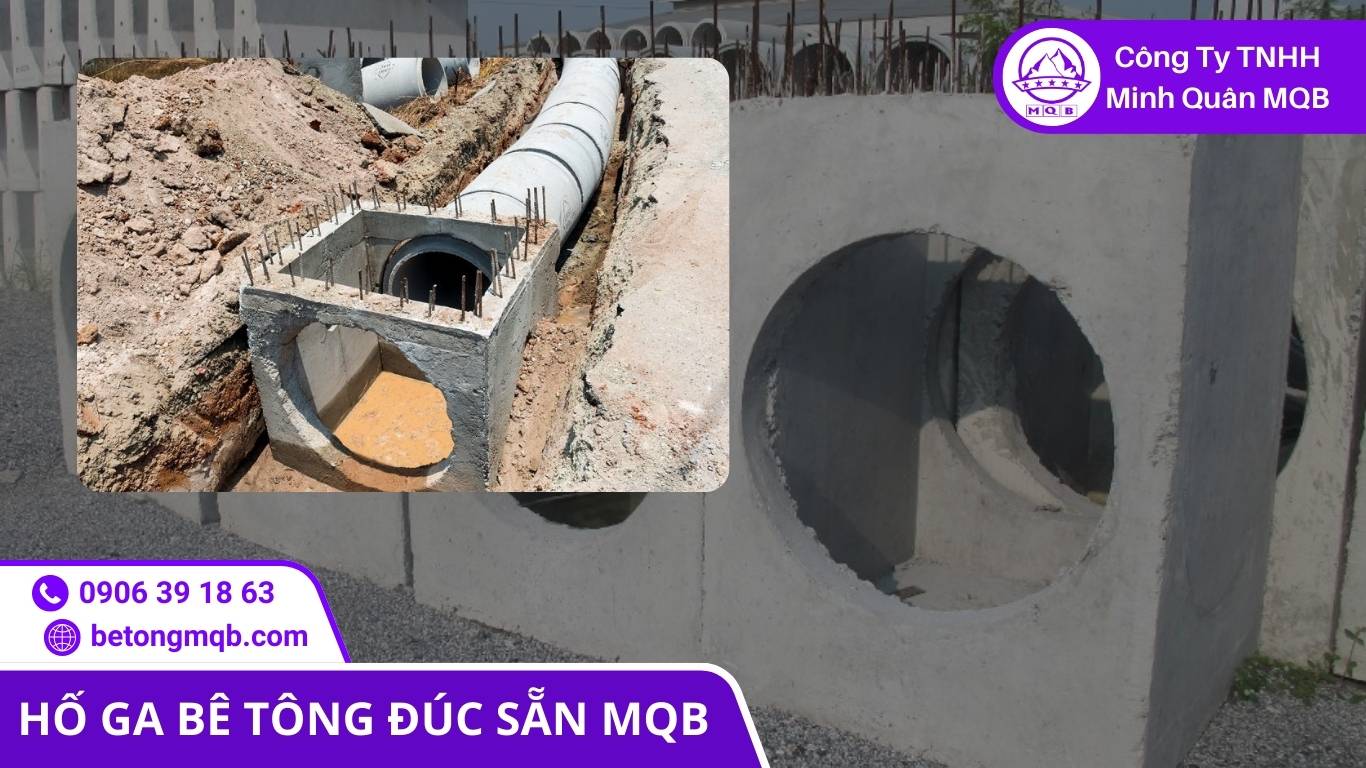 hố ga bê tông đúc sẵn rút ngắn tiến độ