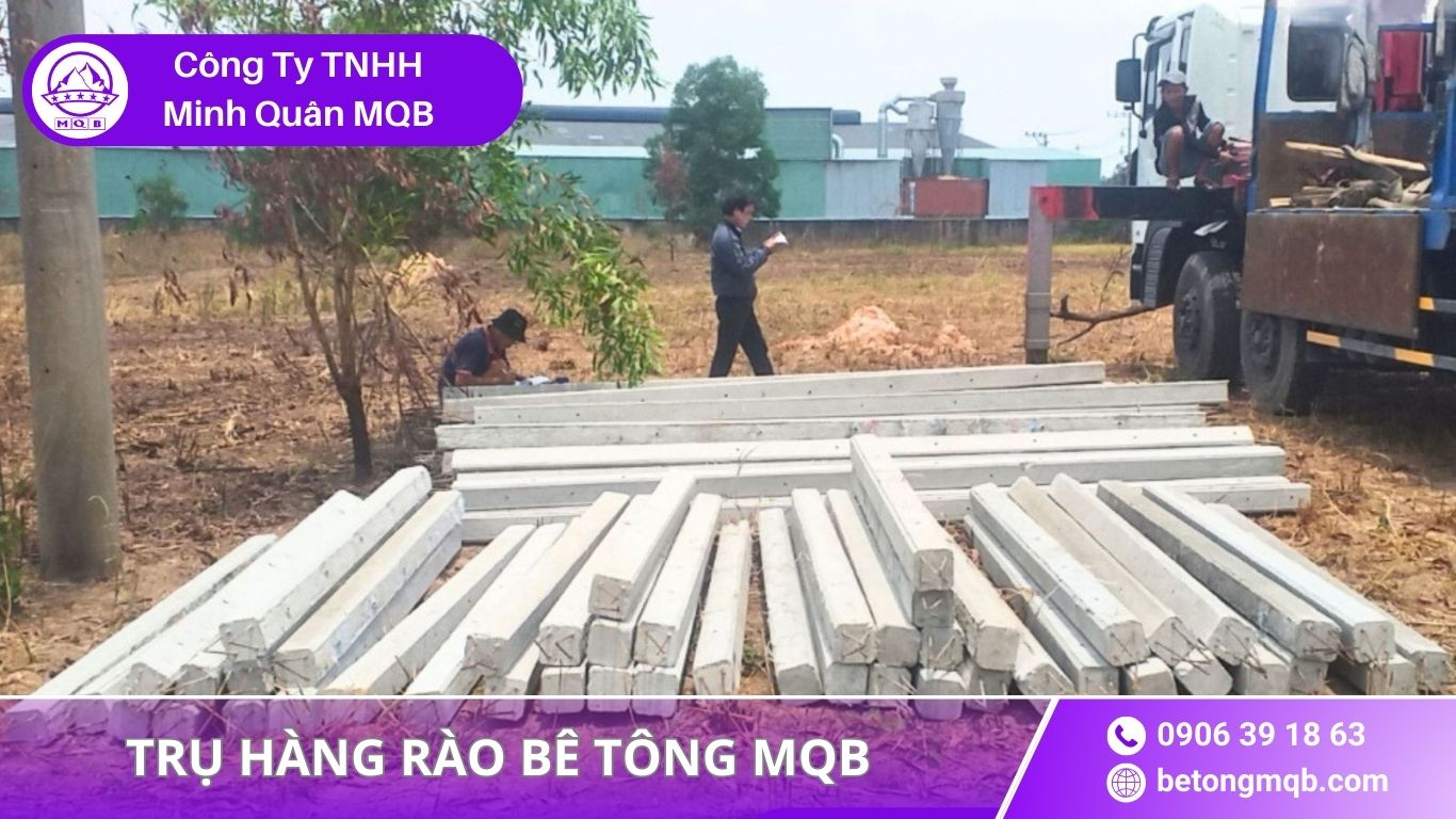 Trụ Bê Tông Hàng Rào An Ninh: Tiêu Chuẩn & Ứng Dụng 2026 | Bê Tông MQB 1 trụ bê tông hàng rào an ninh MQB