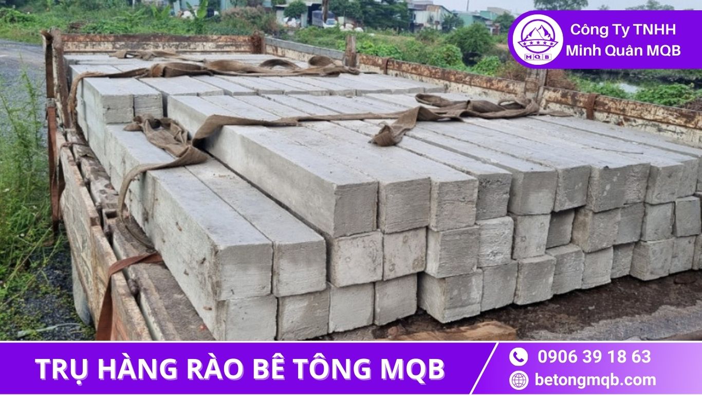 trụ bê tông hàng rào khu dân cư