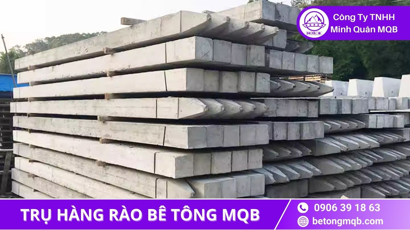 Trụ Bê Tông Hàng Rào Ven Biển: Chống Ăn Mòn & Tăng Độ Bền 2026 | Bê Tông MQB 1 trụ bê tông hàng rào ven biển chống muối