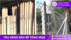 trụ bê tông hàng rào vườn trái cây