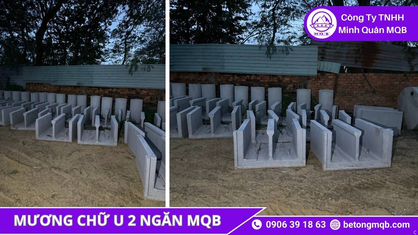 Mương Chữ U 2 Ngăn Chiếu Sáng Đô Thị 2026 | Bê Tông MQB 2 ưu điểm mương chữ U 2 ngăn cho chiếu sáng