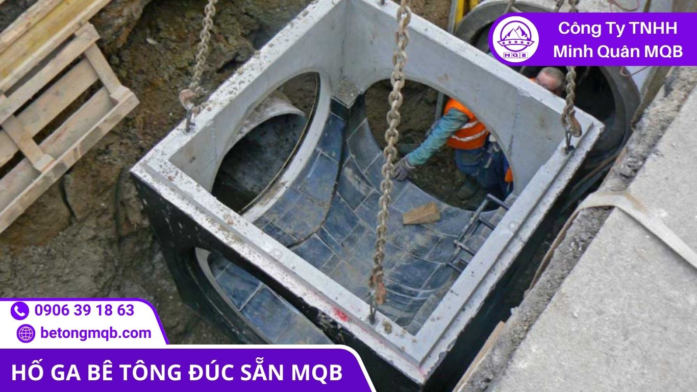 hố ga bê tông đô thị hiện đại