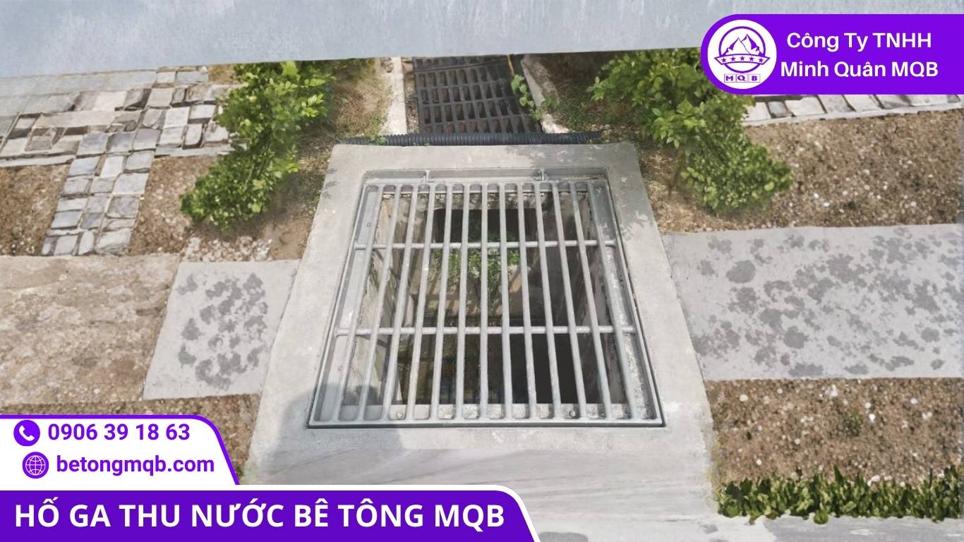 5 Chi Tiết Hố Ga Thu Nước Mưa Cần Có | Bê Tông MQB 3 chi tiết hố ga thu nước mưa với nắp hố ga bê tông và tấm đan bê tông hố ga