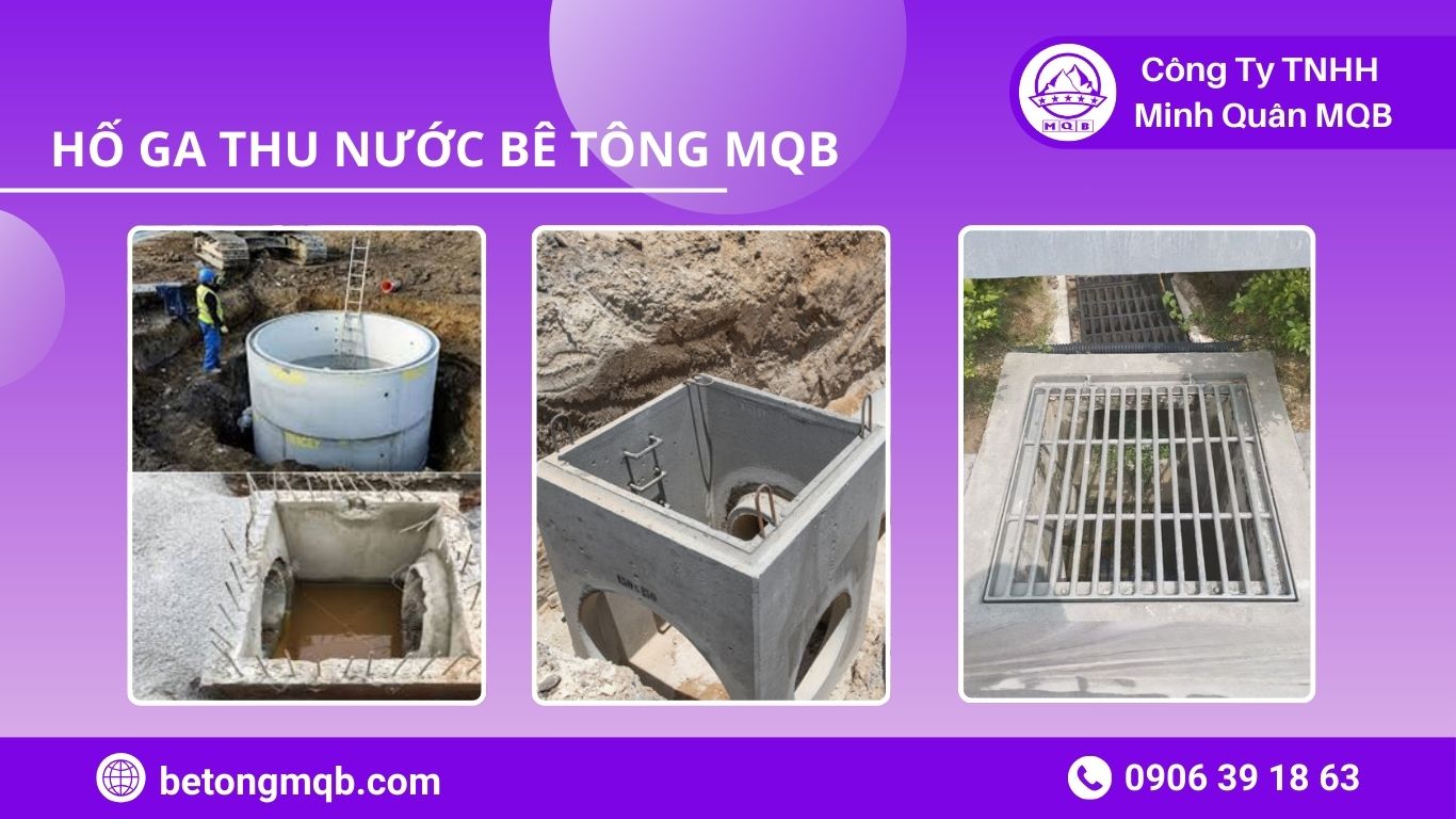 5 Chi Tiết Hố Ga Thu Nước Mưa Cần Có | Bê Tông MQB 4 chi tiết hố ga thu nước mưa trong thi công và nghiệm thu cao độ miệng thu, đấu nối ống