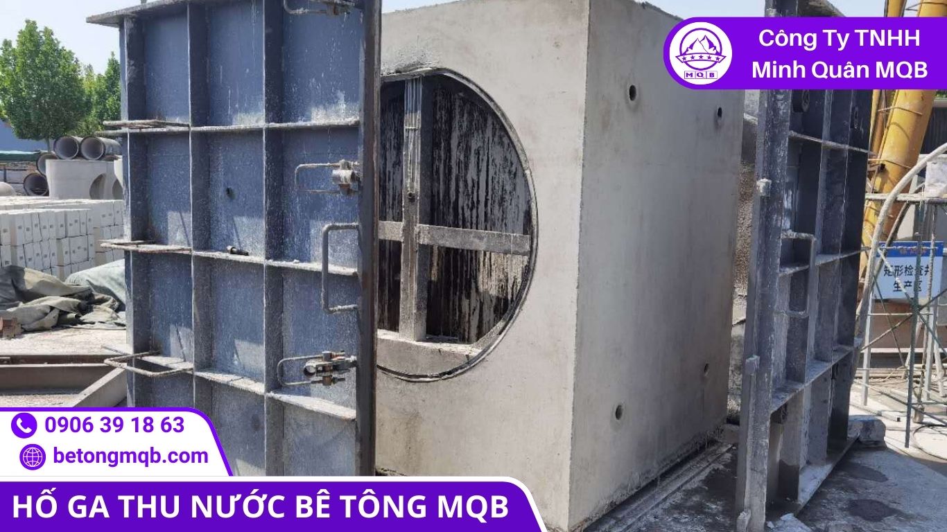 chi tiết hố ga thu nước thải thể hiện bẫy nước và hố lắng chống nghẹt