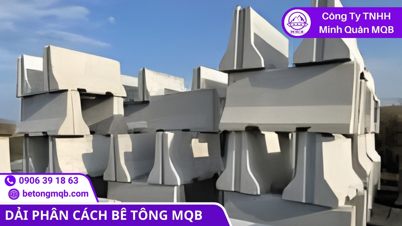 dải phân cách bê tông module hóa bãi tập kết