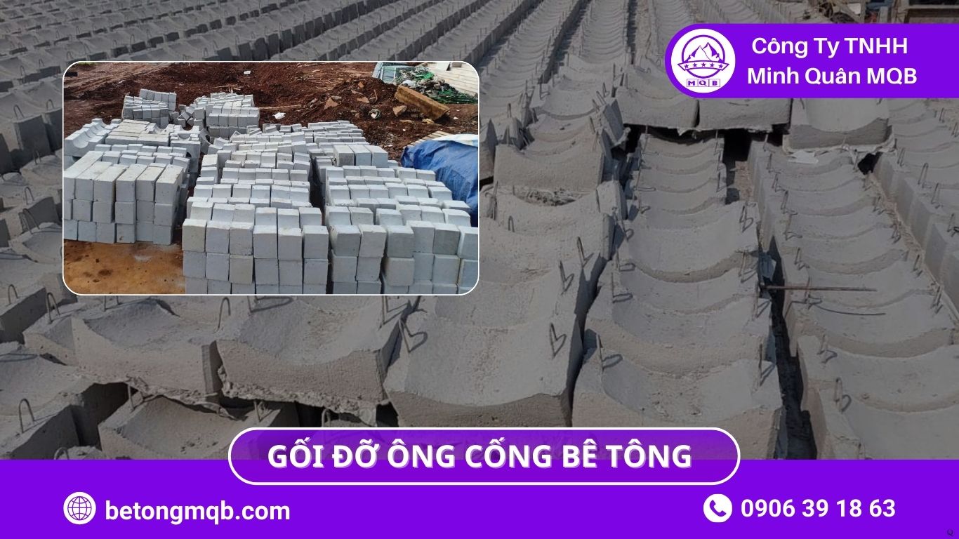 Gối đỡ ống cống bê tông cho địa hình dốc – giải pháp an toàn 2026 | Bê Tông MQB