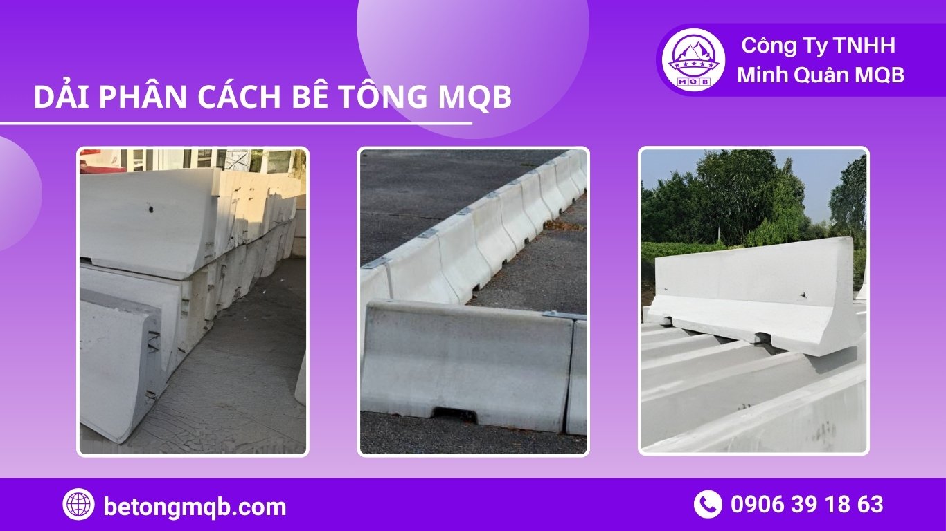 7 Điểm Cốt Lõi Kết Cấu Dải Phân Cách Bê Tông | Bê Tông MQB 4 Hoàn thiện phản quang và nghiệm thu vận hành tuyến dải phân cách