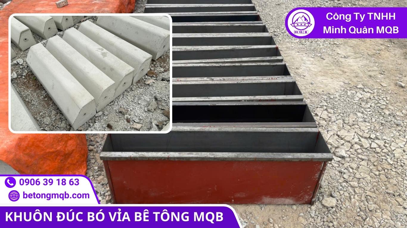 Cốp pha thép bó vỉa định hình: Tối ưu biện pháp thi công 2026 | Bê Tông MQB 2 Bề mặt bó vỉa bê tông láng mịn hoàn hảo sau khi tháo dỡ cốp pha thép bó vỉa
