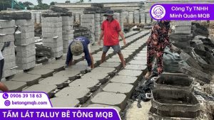 Mẫu tấm lát taluy bê tông đúc sẵn tại xưởng MQB