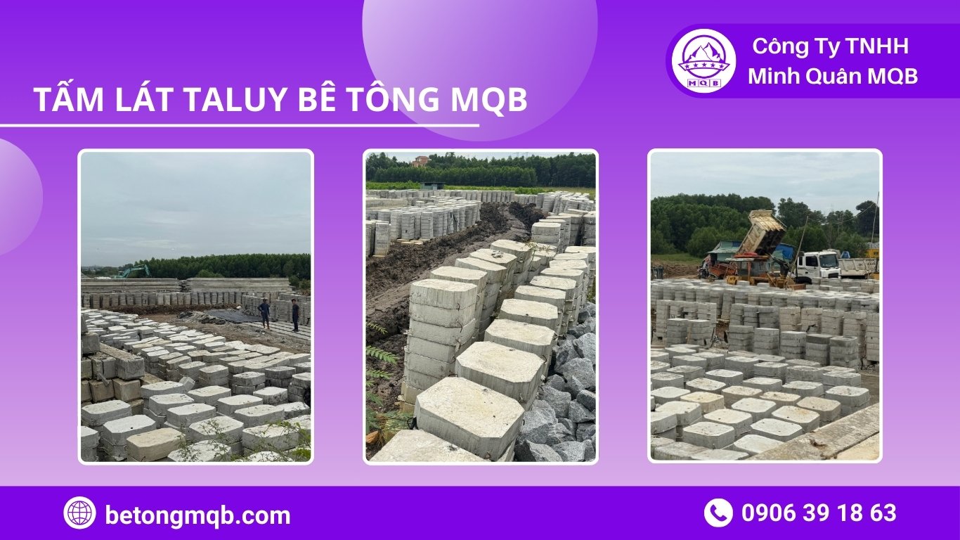 6 Quy Cách Tấm Taluy Phổ Biến Dễ Thi Công | Bê Tông MQB 4 Bố trí mạch ghép khóa mạch giúp giảm hở mạch khi lát taluy