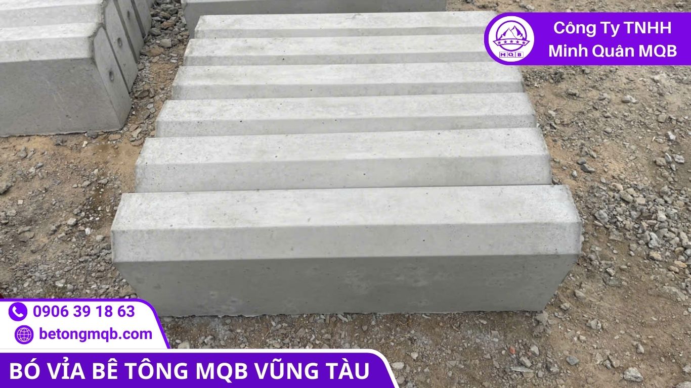 Cận cảnh bề mặt láng mịn, sắc nét của bó vỉa vỉa hè Vũng Tàu bê tông MQB
