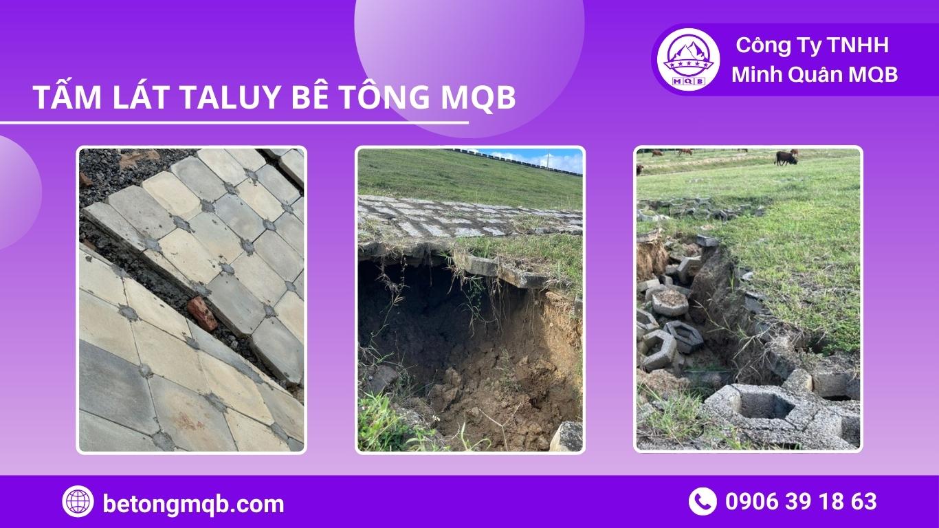 8 Lỗi Lát Taluy Thường Gặp Mùa Mưa | Bê Tông MQB 4 Bong bật vữa chèn gây rỗng mạch và tăng nguy cơ trôi tấm
