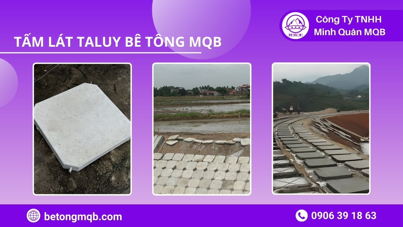 Biện pháp chống trôi tấm tại chân taluy và điểm tập trung dòng chảy