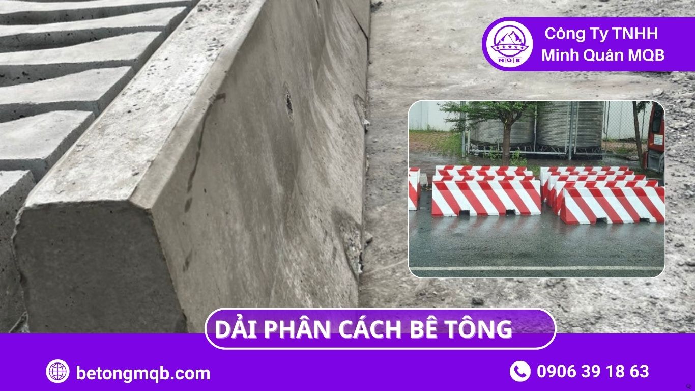 6 Bước Thi Công Dải Phân Cách Bê Tông Đúc Sẵn Trên Nền Yếu MQB