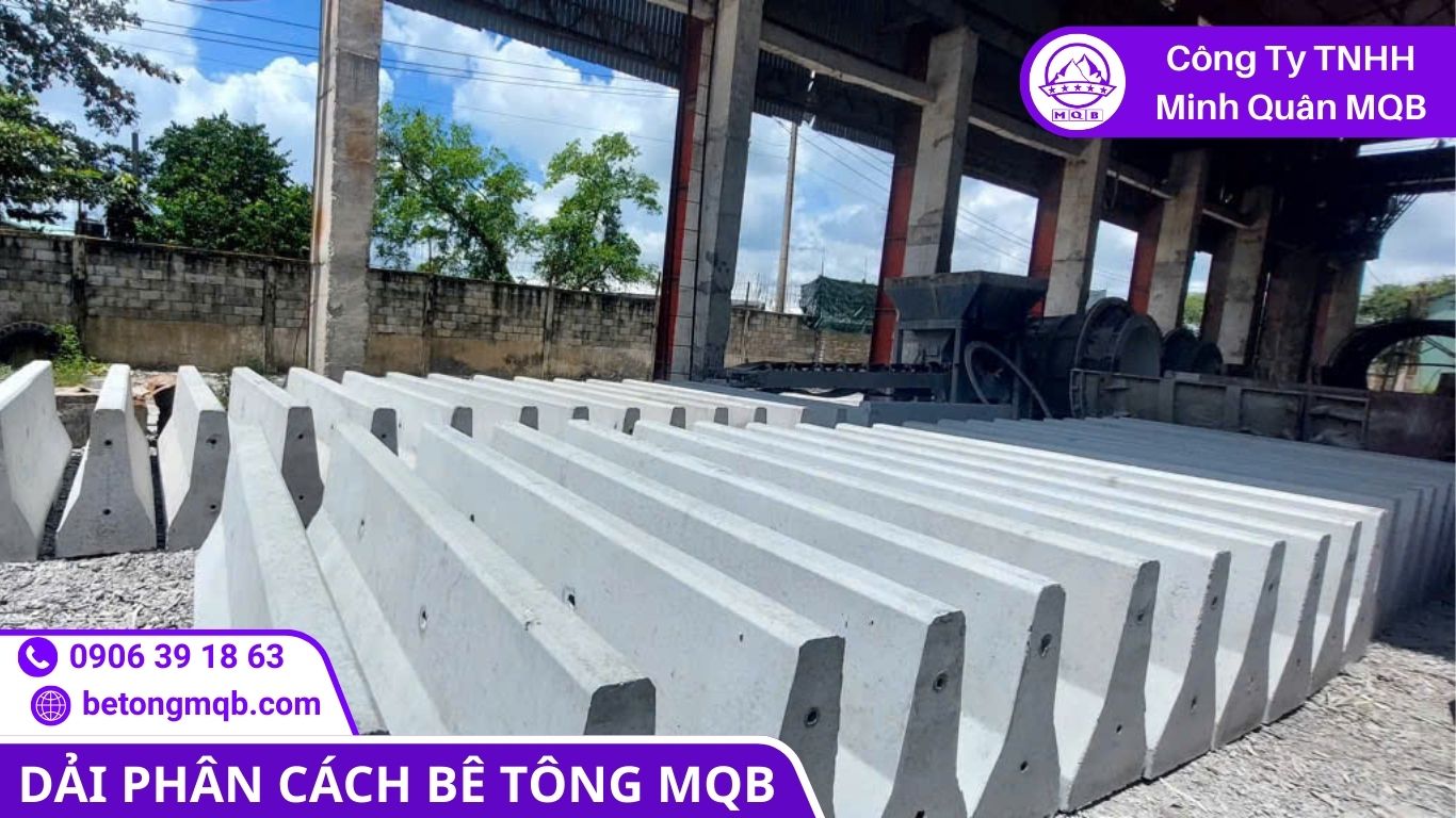 Mẫu dải phân cách chữ T bê tông đúc sẵn theo lô