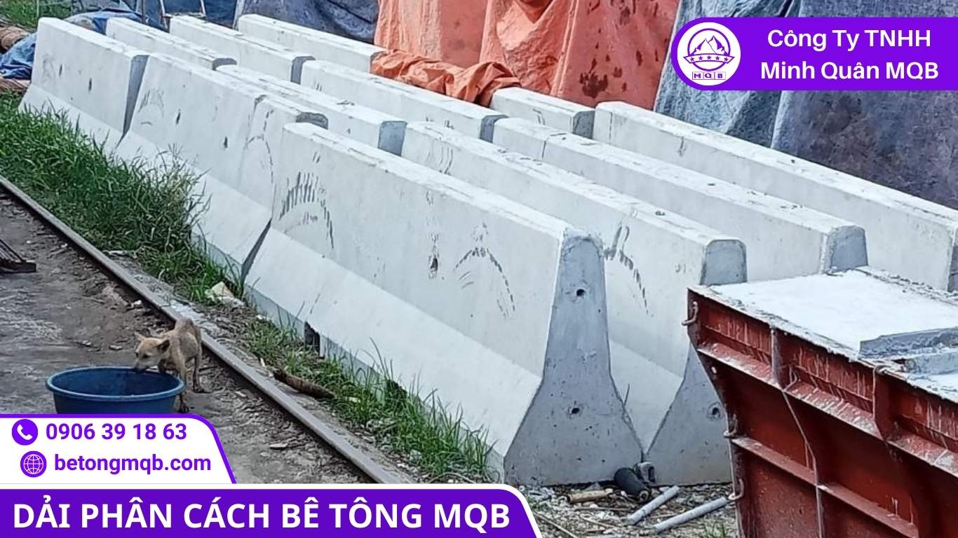 Mẫu dải phân cách jersey bê tông đúc sẵn theo lô