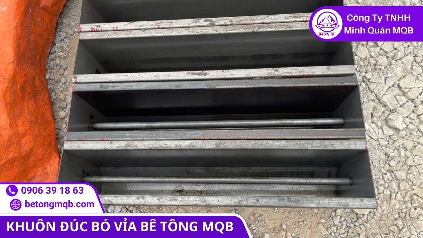Tổng hợp các Kích thước khuôn bó vỉa chuẩn TCVN phổ biến nhất 2026 | Bê Tông MQB 3 Khuôn bó vỉa 18x30x100 dạng đứng chuẩn TCVN sẵn sàng xuất xưởng