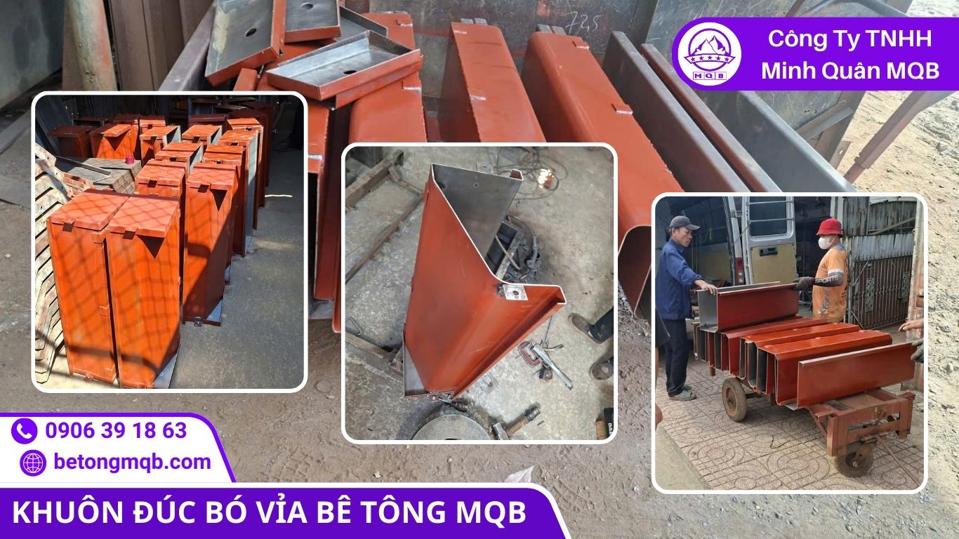 Tổng hợp các Kích thước khuôn bó vỉa chuẩn TCVN phổ biến nhất 2026 | Bê Tông MQB 2 Sản phẩm khuôn bó vỉa 23x26x100 bằng thép được gia công chính xác tại xưởng MQB