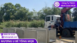 Định vị tim tuyến và cao độ khi thi công mương U bê tông lắp ghép theo đoạn