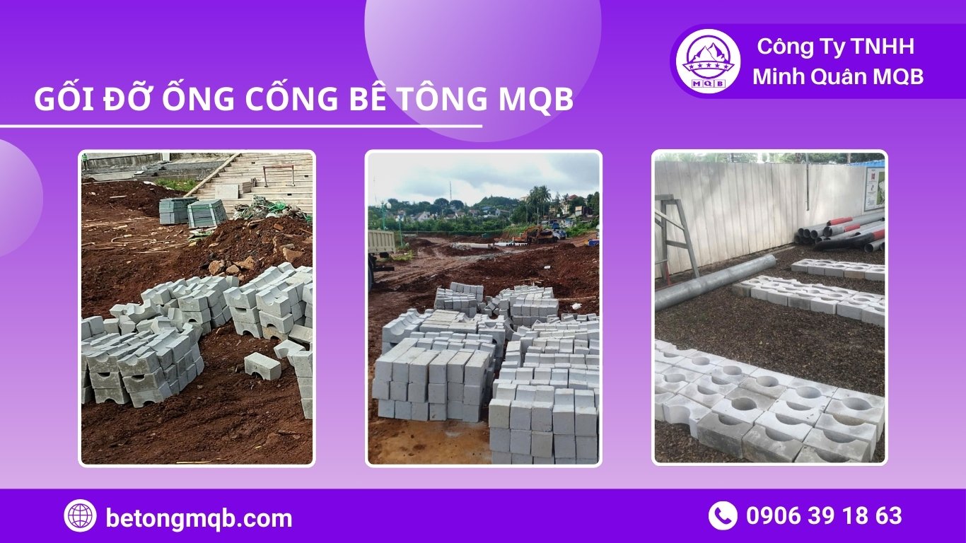 Dây chuyền sản xuất gối cống thoát nước số lượng lớn đáp ứng tiến độ dự án