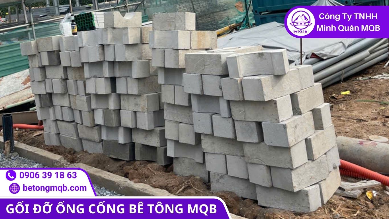 Báo giá gối đỡ ống cống 2026: Cập nhật mới nhất từ Bê Tông MQB 3 So sánh chất lượng bề mặt láng mịn của gối cống MQB với gối cống giá rẻ kém chất lượng