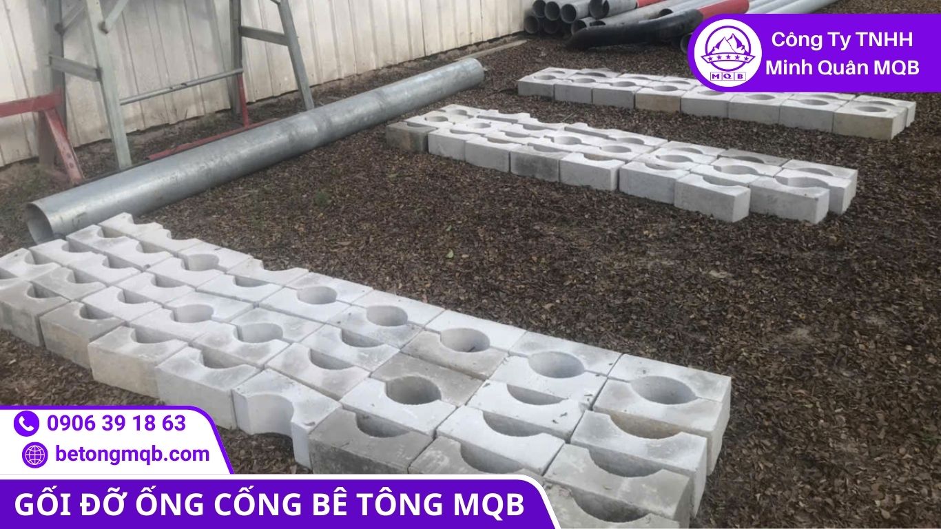 Xe tải hoàn thành lô hàng gối cống D600 - D2000 giao cho dự án tại Cần Thơ