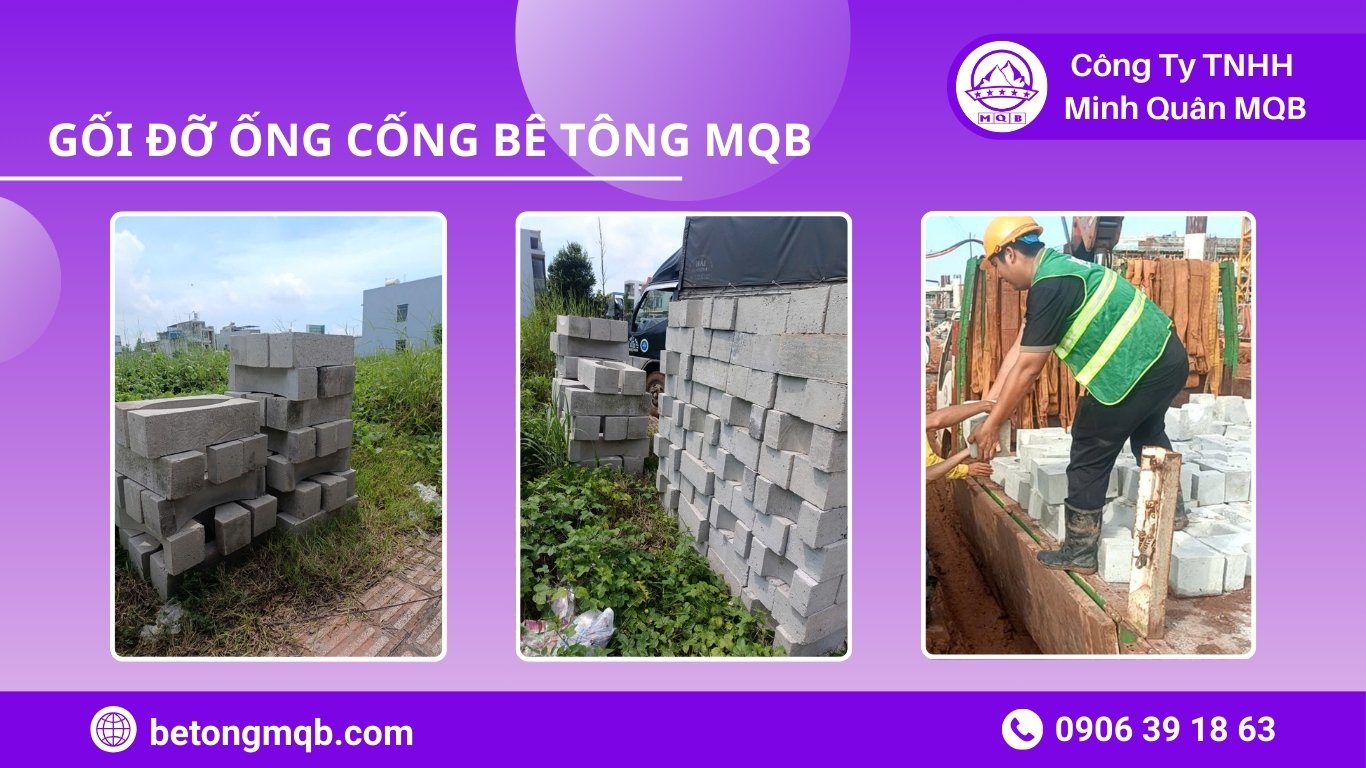Đội xe cẩu tự hành của MQB giao hàng gối cống đúc sẵn tận chân công trình tại Đức Hòa, Long An