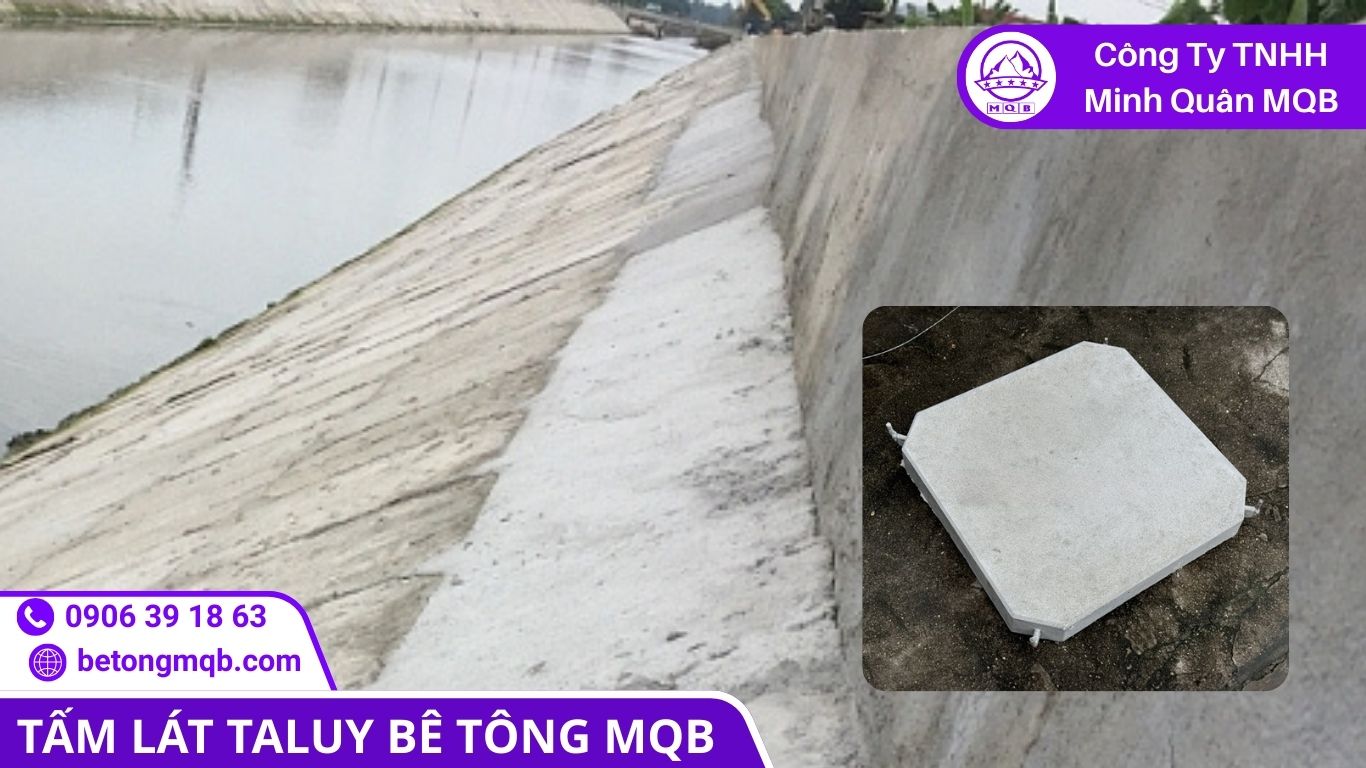 Thi công tấm lát taluy bắt đầu bằng xử lý nền taluy theo tuyến