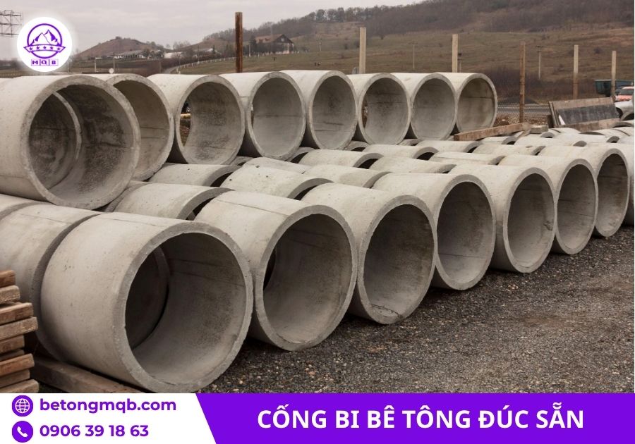 Bi cống làm bể phốt tạm cho công trình