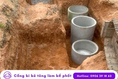 Bi D800 làm bể phốt cao cấp