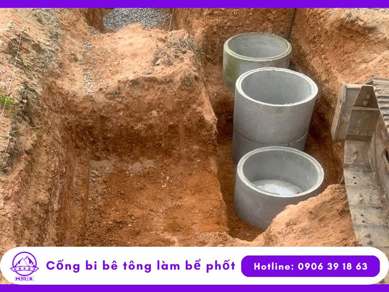 Bi D800 làm bể phốt cao cấp