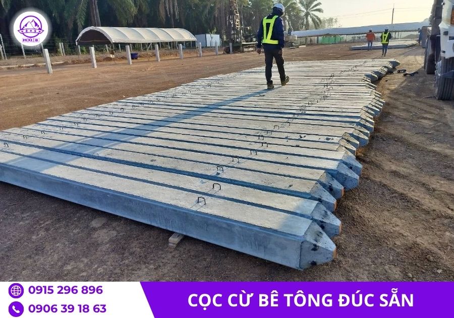 4 lưu ý khi thi công cọc cừ vuông 2026 1 Cọc cừ bê tông đúc sẵn