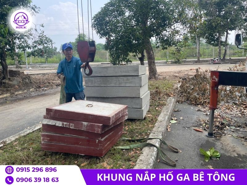 Khung nắp hố ga bê tông đúc sẵn