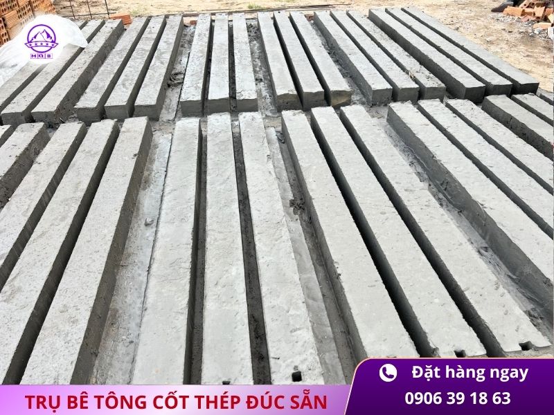 Trụ bê tông 120x120x2000mm rào lưới B40
