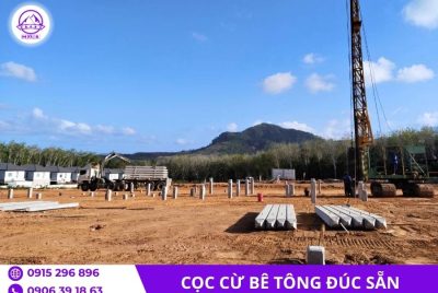 Cọc cừ bê tông vuông cho công trình thủy lợi 8 coc cu be tong vuong duc san