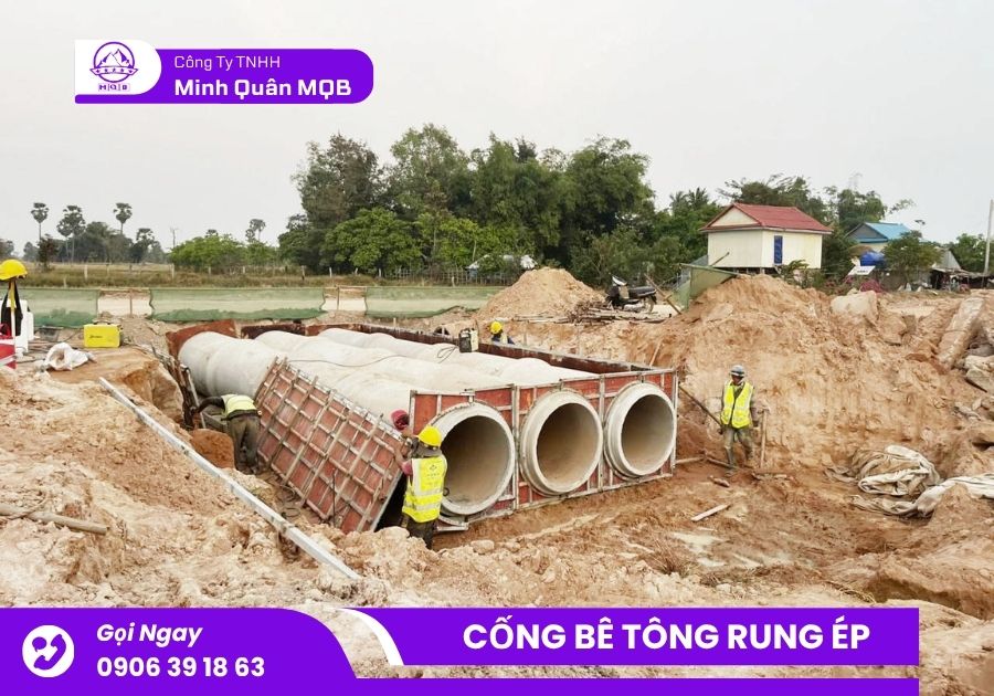 Cống bê tông nén rung đúc sẵn