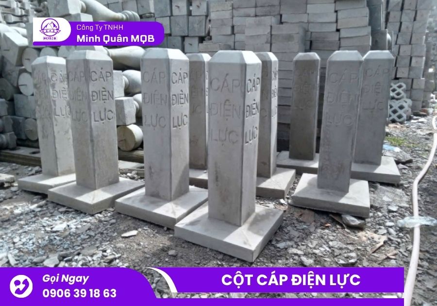 Cột bê tông cảnh báo cáp ngầm điện lực 2 Cột bê tông cảnh báo cáp ngầm điện lực