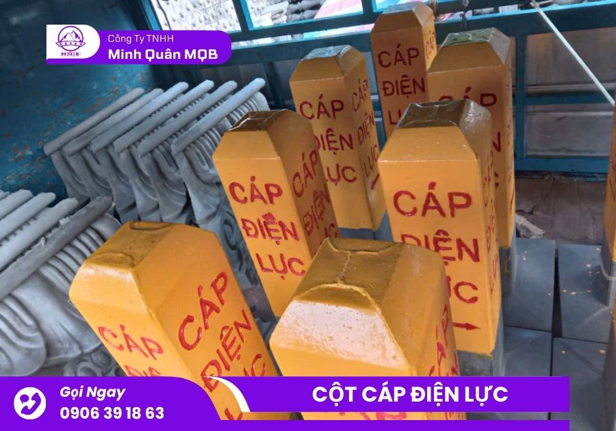 Cột bê tông cảnh báo cáp ngầm điện lực 3 Cột bê tông cảnh báo cáp ngầm giá rẻ