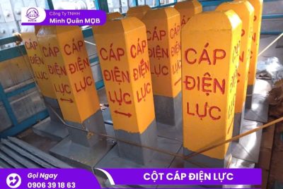 Cột bê tông cảnh báo cáp ngầm điện lực 6 Cột bê tông cảnh báo cáp ngầm sơn phản quang