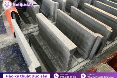 Rãnh bê tông tại Cần Giờ cốt thép