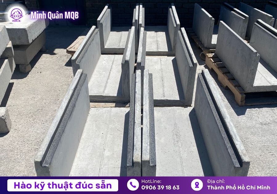 Rãnh bê tông tại Cần Giờ đúc sẵn