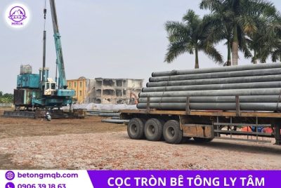 Cọc bê tông ly tâm D400 chịu lực