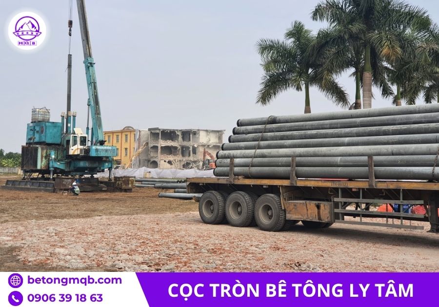 Cọc bê tông ly tâm D400 chịu lực
