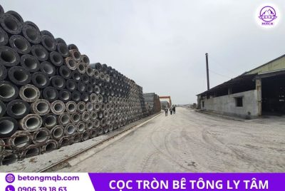 Cọc bê tông ly tâm D400 làm móng
