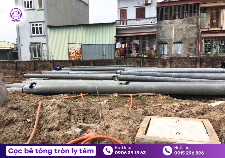 Cọc tròn ly tâm D300 làm móng