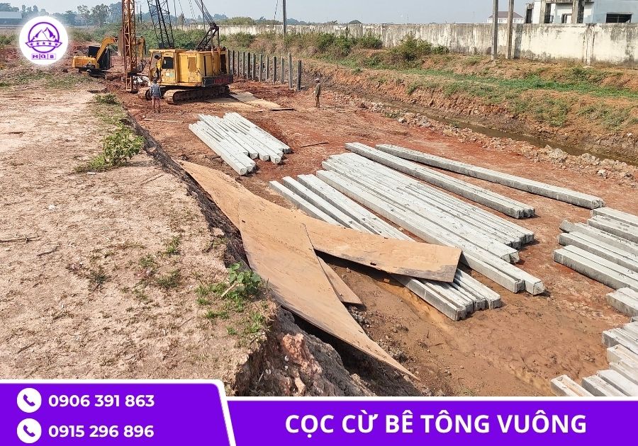 Đơn vị bán cọc vuông bê tông cốt thép tại TPHCM 3 Cọc vuông bê tông cốt thép chịu lực